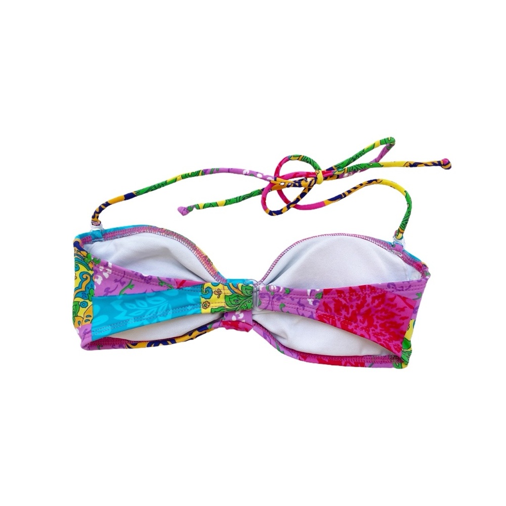 Multi-Pattern Bandeau Bathing Suit - image 4